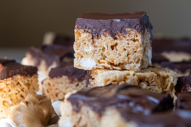 Peanut Butter Chocolate Rice Krispie Treats