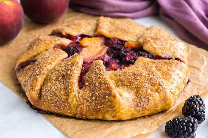 Peach and Raspberry Galette