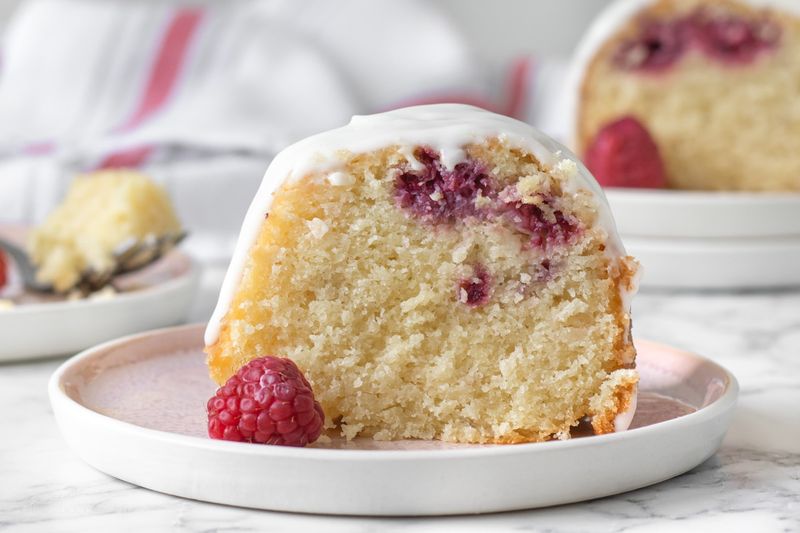 Raspberry Almond Bundt Cake