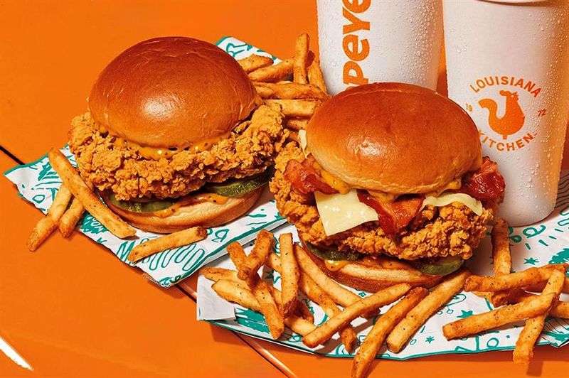 Popeyes Cajun Club Sandwich