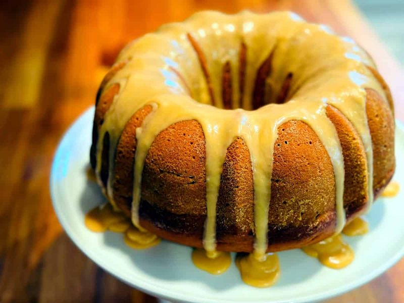 Pumpkin Spice Bundt Cake with Maple Glaze