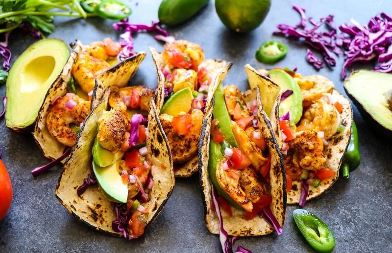Shrimp Tacos with Avocado Crema