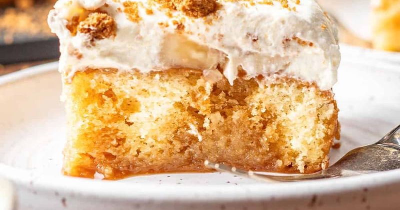 Banana Foster Poke Cake