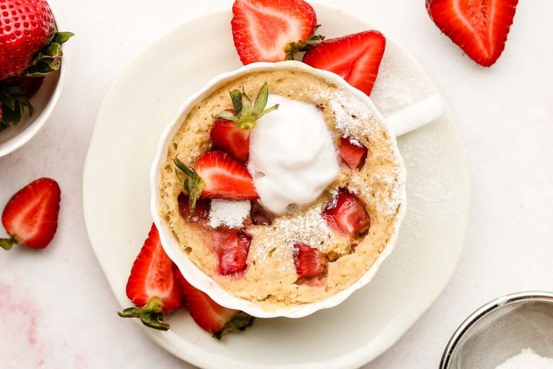 Strawberry Shortcake Mug Cake