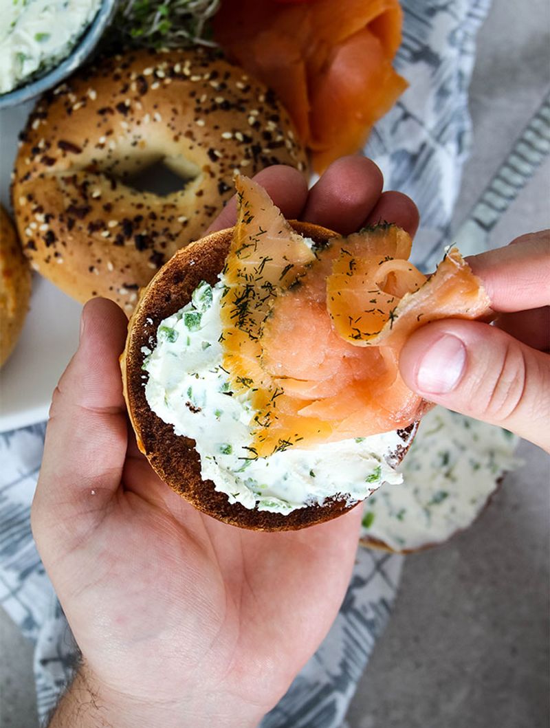 Smoked Salmon Bagels
