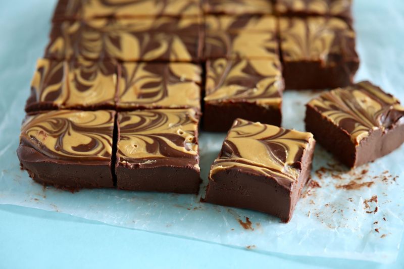 Choco-Peanut Swirl Fudge