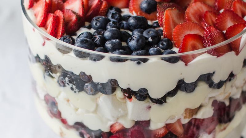 Red, White, and Blueberry Trifle
