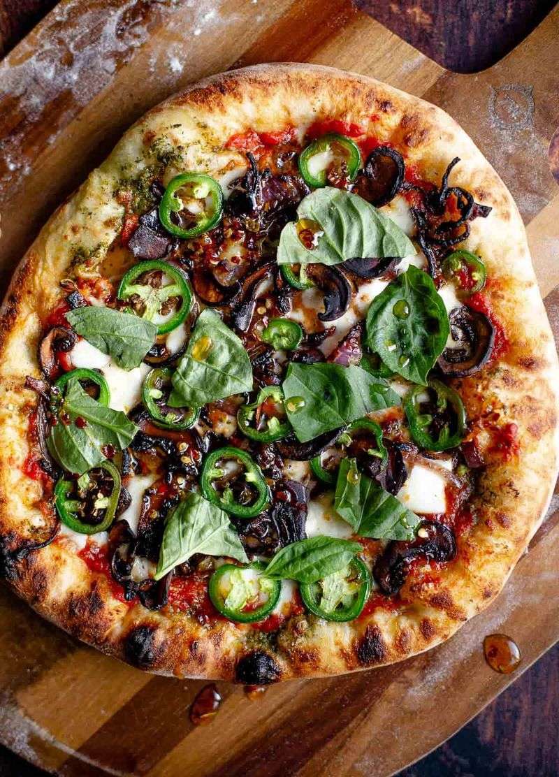 Spicy Veggie Sausage Pizza