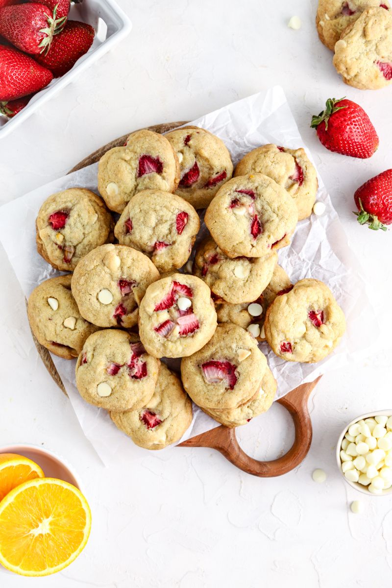 Strawberry White Chocolate Chip Cookies