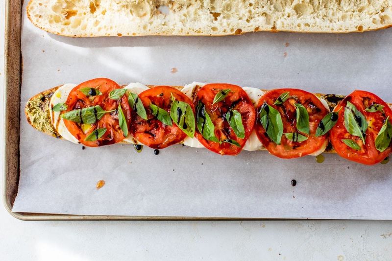 Caprese Sandwich with Balsamic Glaze