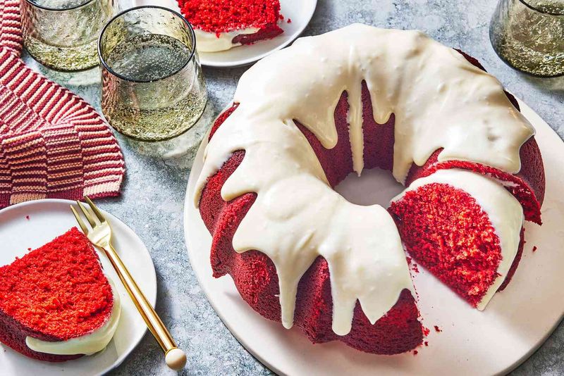 Red Velvet Bundt Cake with Cream Cheese Glaze