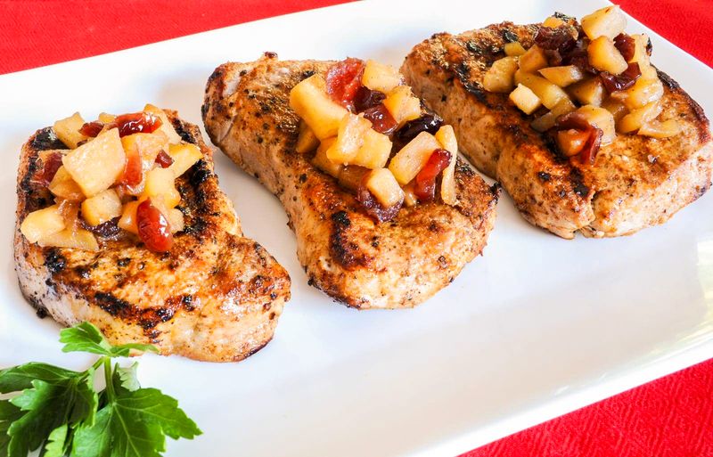 Pork Chops with Apple Onion Chutney