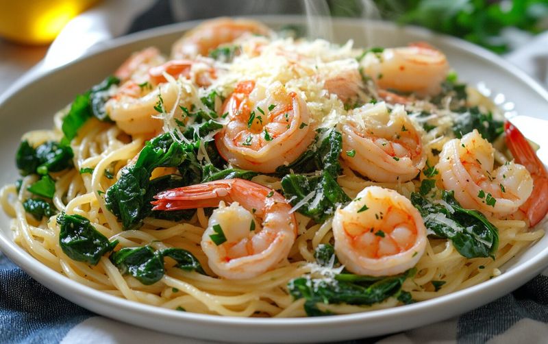 Garlic Shrimp Linguine