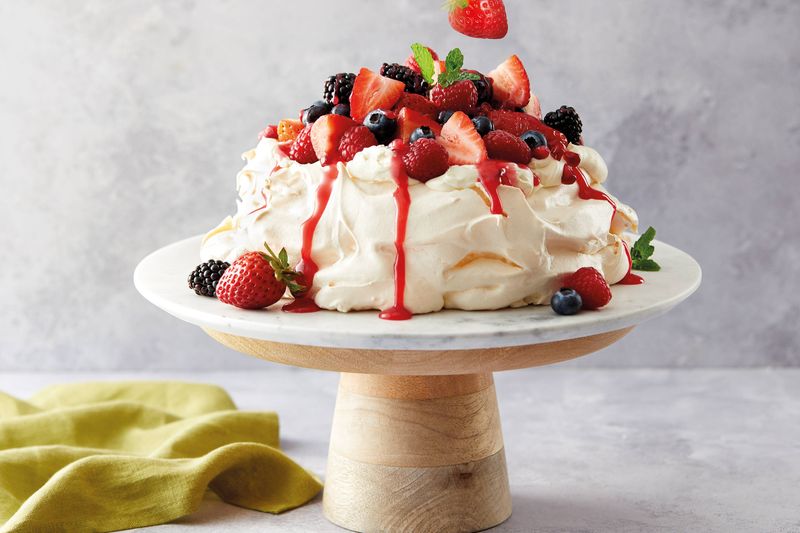 Raspberry Rose Pavlova