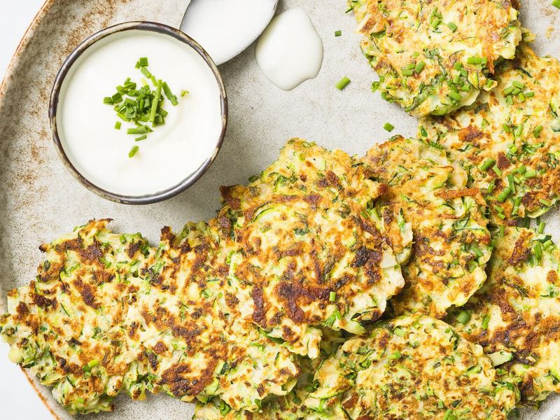Zucchini & Cottage Cheese Pancakes