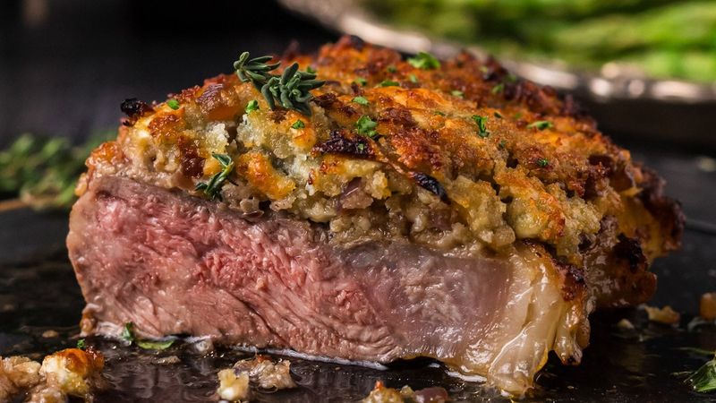 Blue Cheese Crusted Filet Mignon