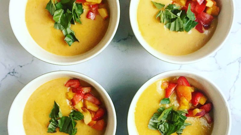 Peach Basil Soup