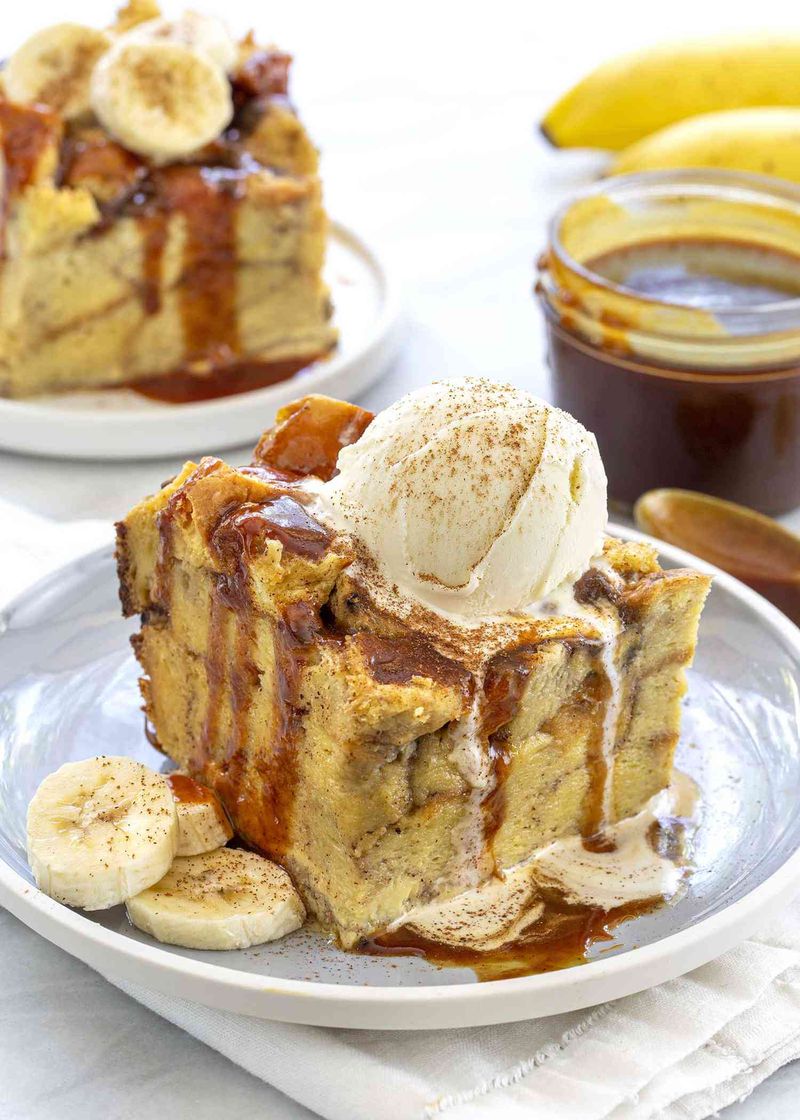 Banana Bread Pudding Casserole