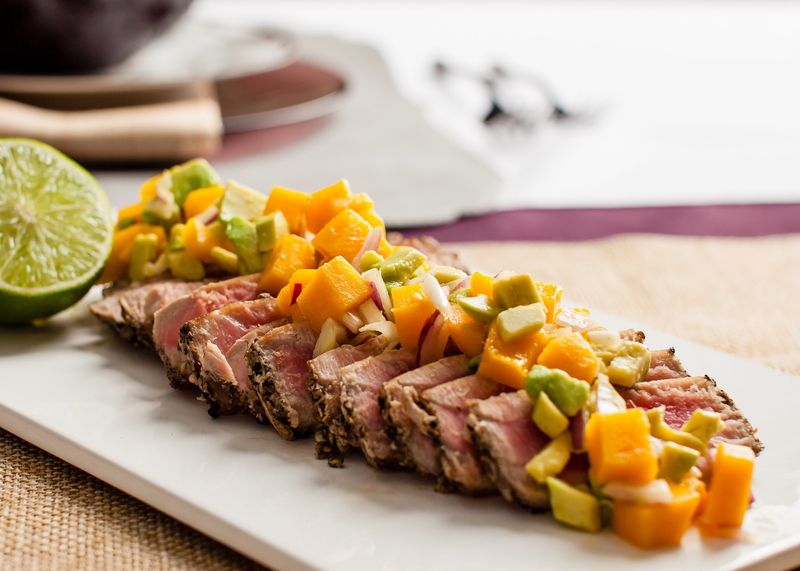 Seared Ahi Tuna with Mango Salsa