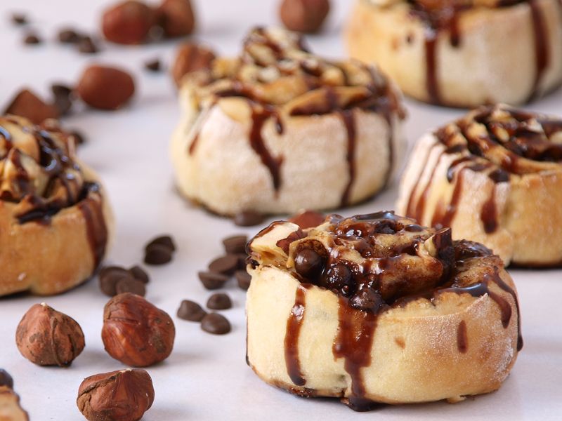 Chocolate Hazelnut Cinnamon Rolls