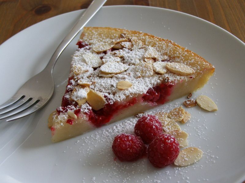 Raspberry Almond Clafoutis
