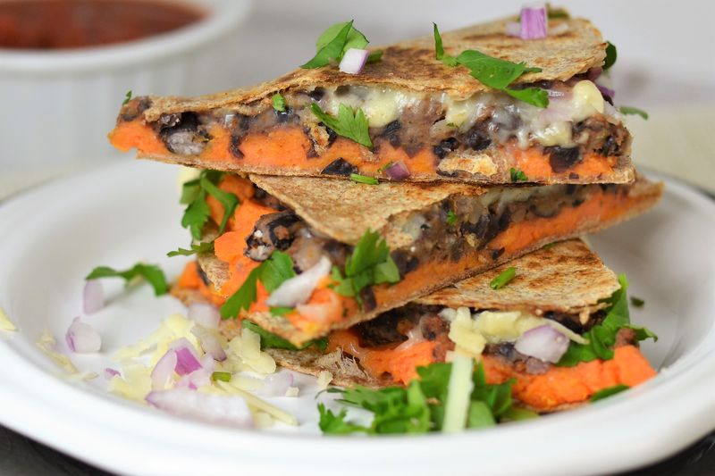 Sweet Potato and Black Bean Quesadilla