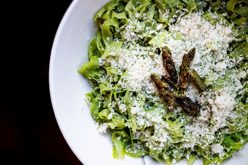 Lemon Asparagus Tagliatelle