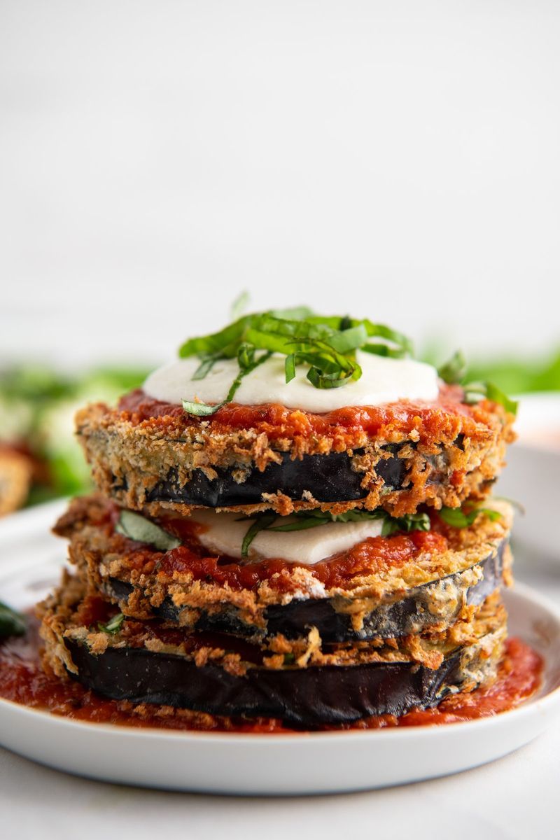 Eggplant Parmesan Stacks