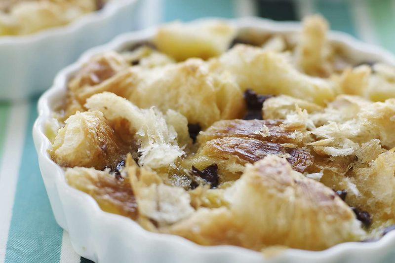 Torn Croissant Pudding