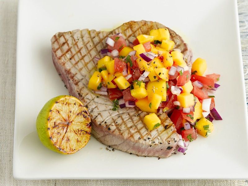 Grilled Tuna Steaks with Mango Salsa