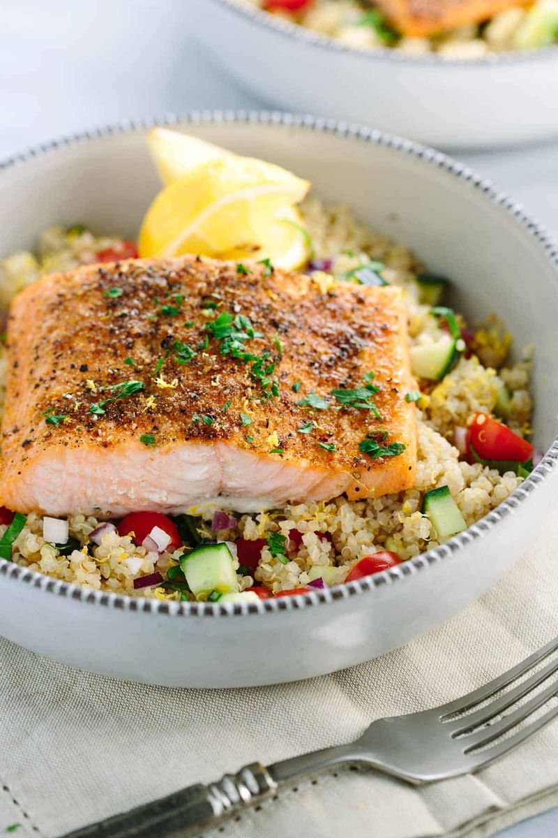 Day 2: Grilled Salmon with Quinoa