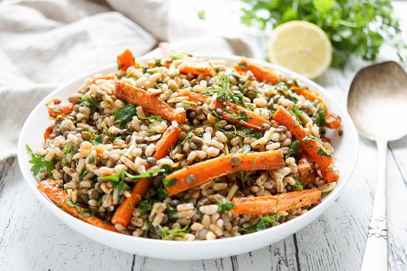 Day 26: Carrot and Lentil Salad with Coriander