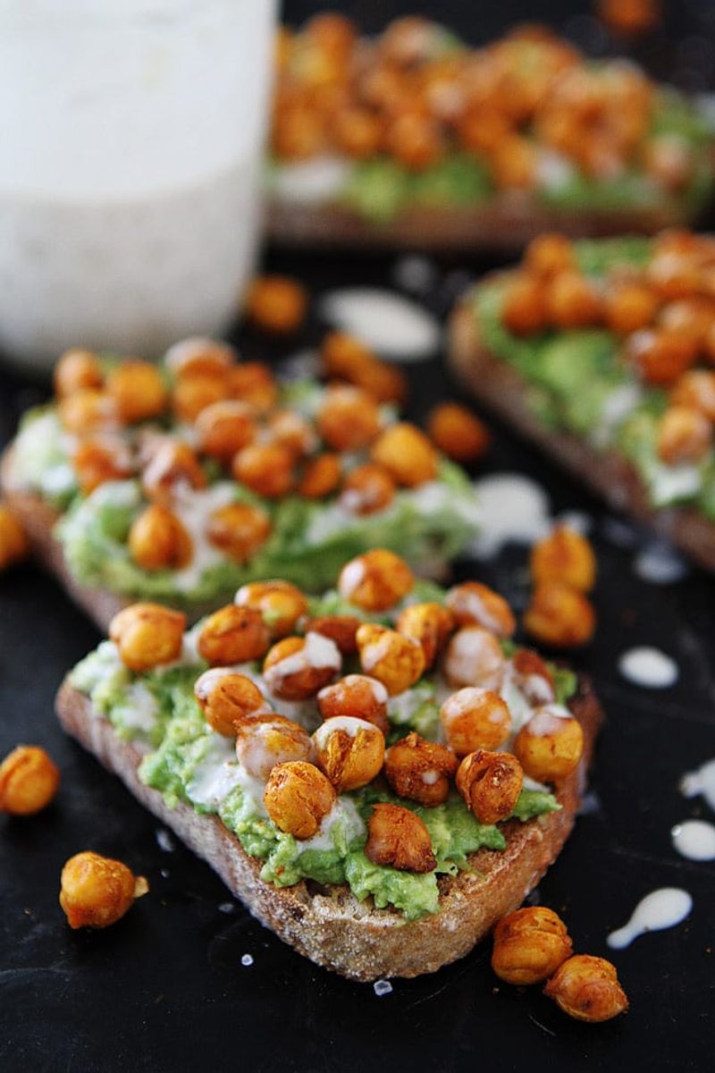 Day 6: Avocado and Chickpea Toast