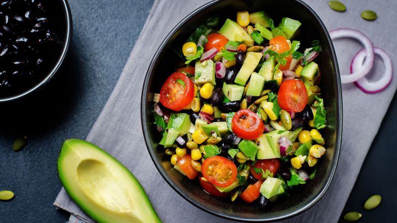 Day 7: Black Bean Salad with Avocado