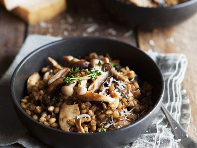 Day 9: Barley Risotto with Mushrooms