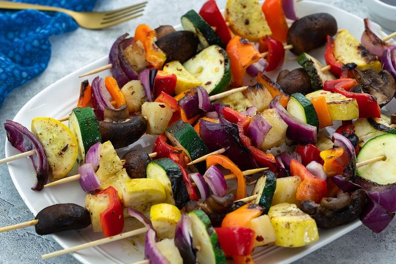 Day 10: Grilled Vegetable Skewers with Couscous