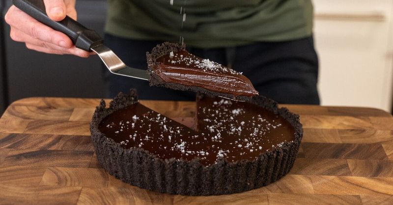 Cracked Chocolate Tart