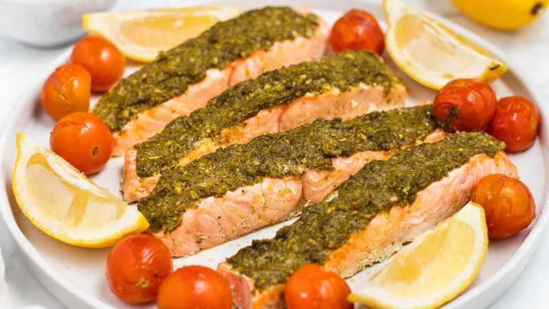 Pesto Crusted Salmon