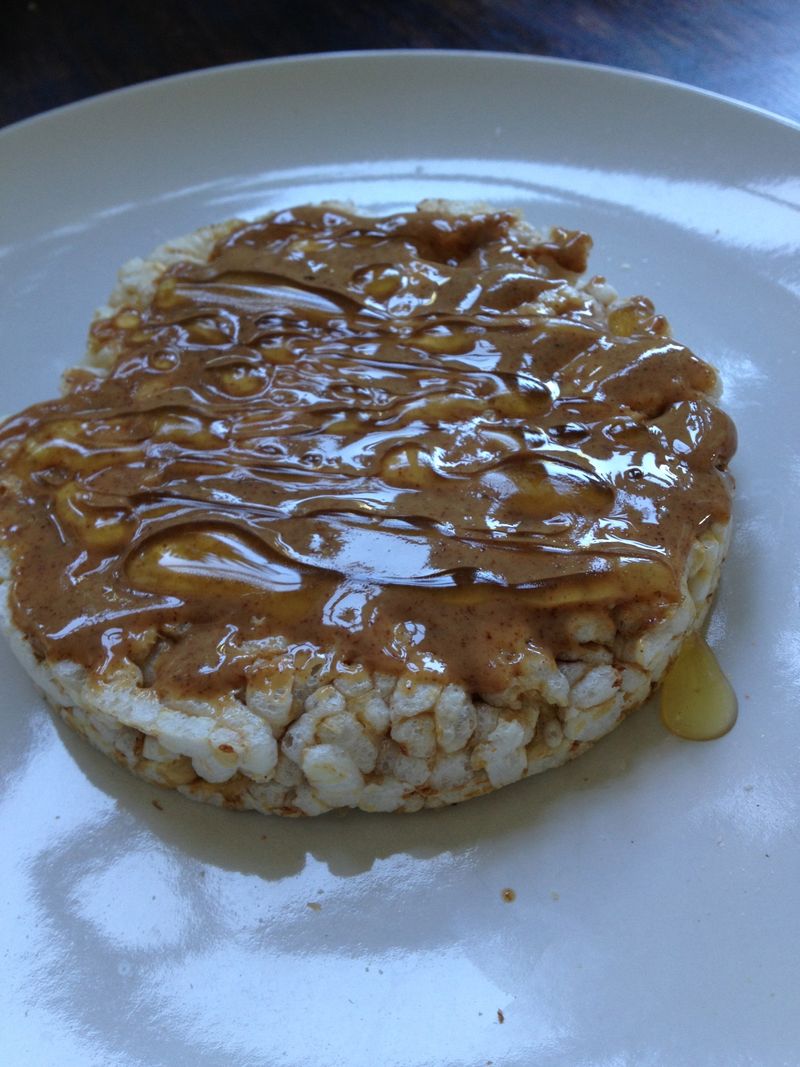 Rice Cakes with Almond Butter