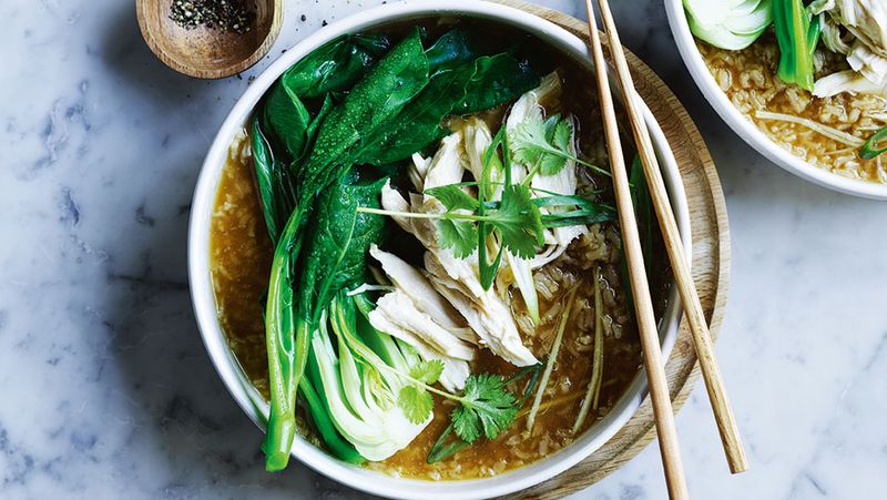 Hainanese Chicken Rice Soup