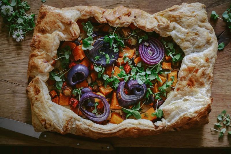 Roasted Vegetable and Goat Cheese Tart