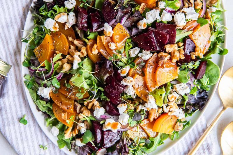 Roasted Beet and Goat Cheese Salad