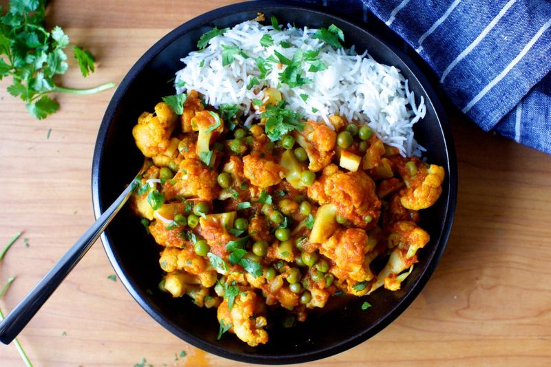 Cauliflower and Pea Stir-Fry