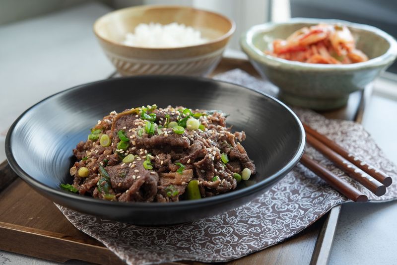 Beef Bulgogi with Kimchi Fried Rice