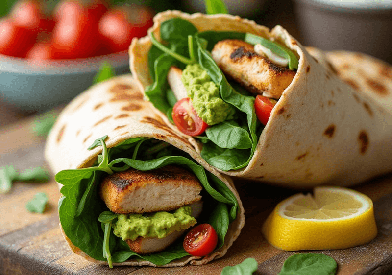Grilled Chicken and Avocado Wrap