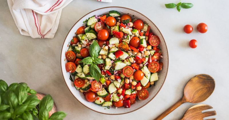 Chickpea and Tomato Cucumber Salad