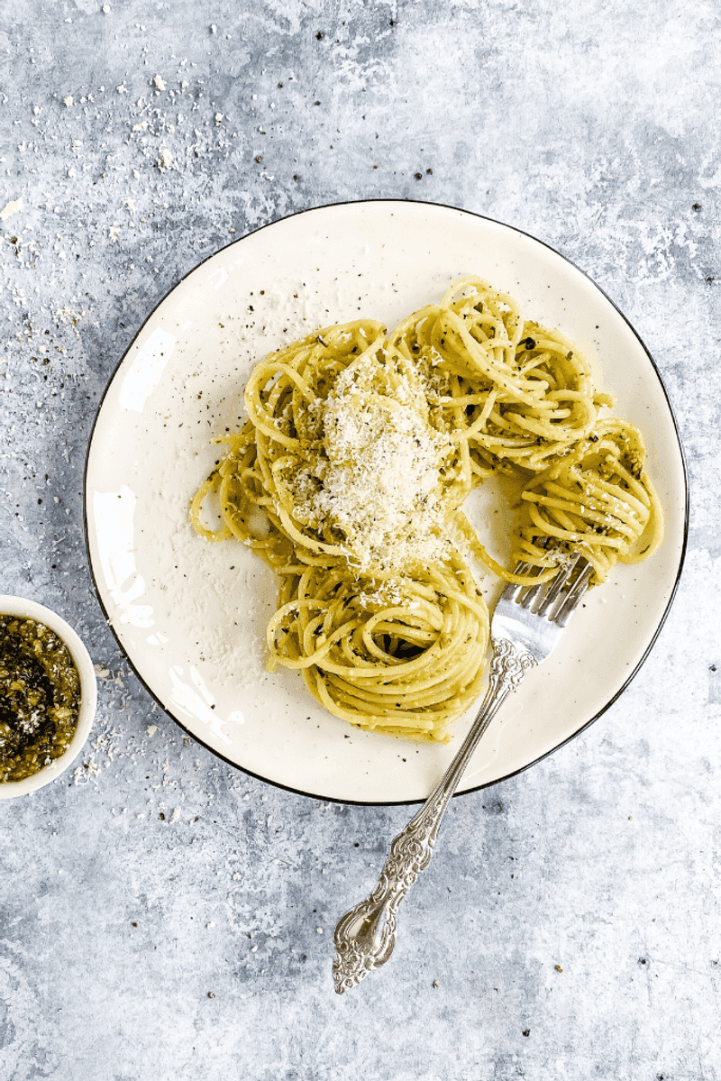 Pine Nut and Basil Pesto Pasta