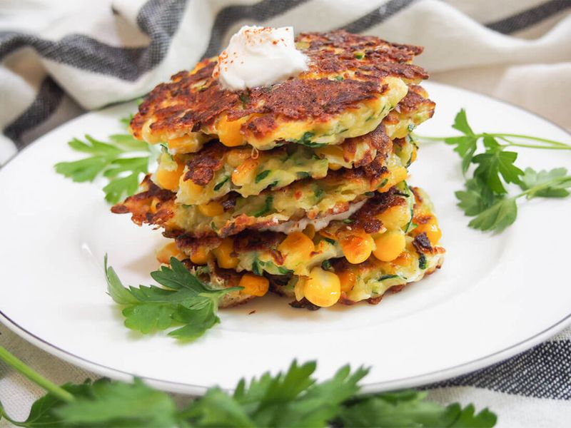 Corn and Zucchini Fritters