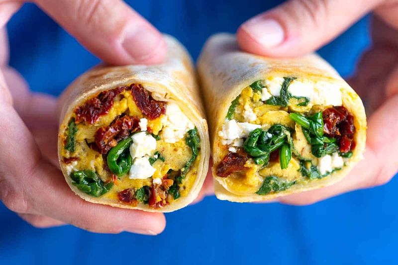 Egg and Spinach Wrap