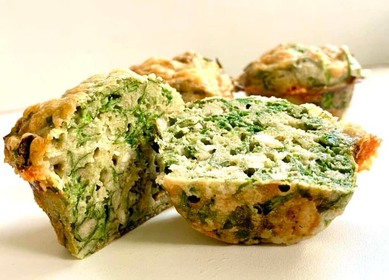 Cheesy Spinach Muffins